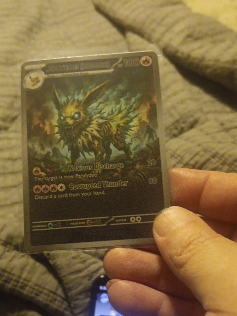 N/A Eevee-Style Collectible Card - Green and Brown
